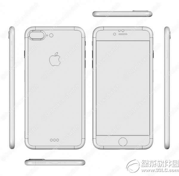 iphone7/7Plus设计图泄露 .5毫米耳机接口真的没了