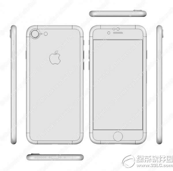 iphone7/7Plus设计图泄露 .5毫米耳机接口真的没了