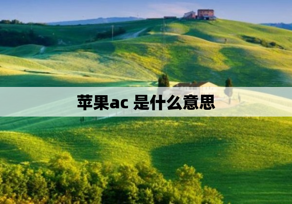 苹果ac 是什么意思