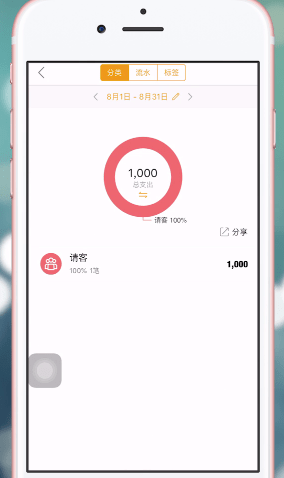 圈子账本APP的简单使用过程截图