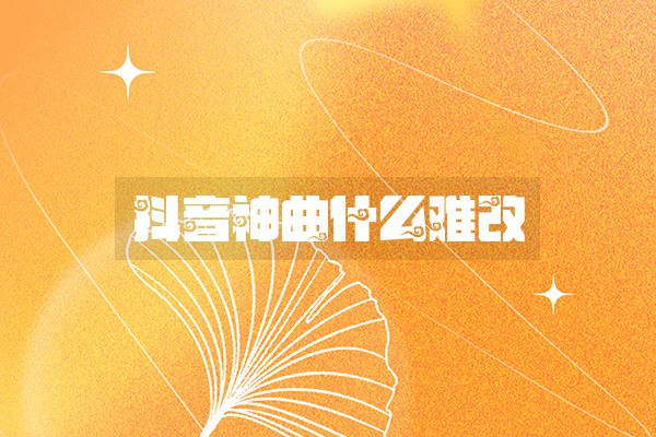 抖音神曲什么难改