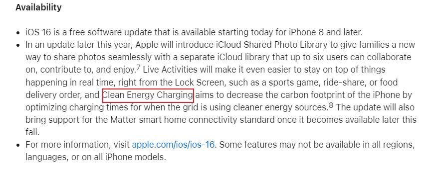 iOS  16将为 iPhone  支持“清洁能源充电”插图3