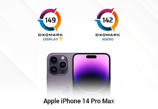 iPhone14ProMax屏幕和音频DxO分数公布屏幕无敌