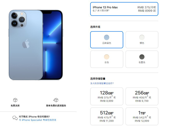 iPhone13ProMax内存有多大