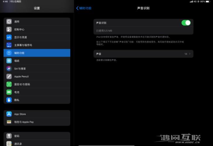 iOS  14 如何打开「声音识别」?插图5