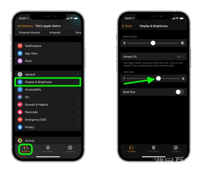 如何更改 Apple  Watch  上的文字大小？插图3