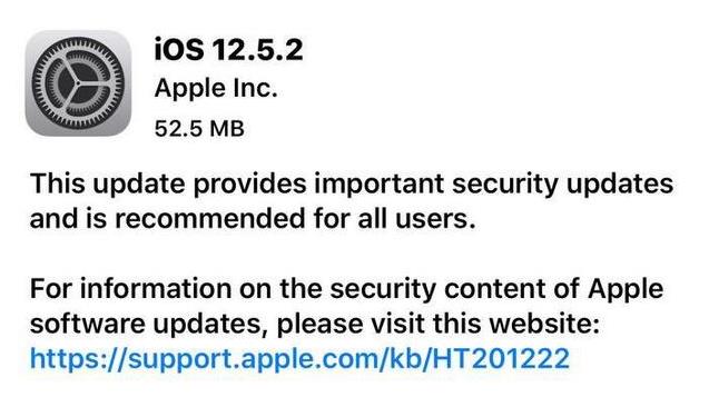 iOS12.5.2发布，建议所有老苹果用户安装