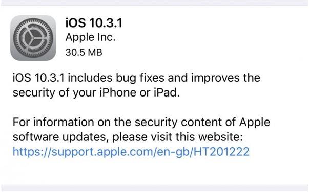 32位系统的苹果设备可以更新iOS10.3.1吗