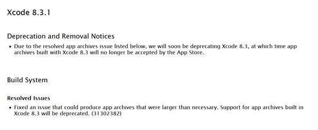 苹果XCode 8.3.1更新升级了什么