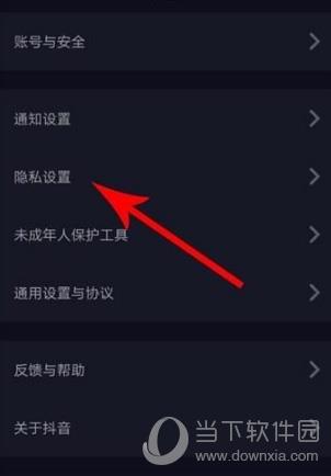 抖音APP进入隐私设置