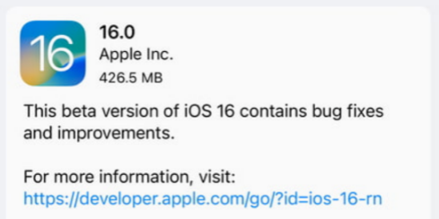 苹果发布 iOS 16/iPadOS 16 开发者测试版Beta 6