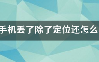 苹果手机丢了除了定位还怎么找回