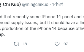 iPhone 14/Max面板供应困难！郭明錤：有京东方在不是问题