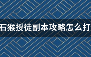 石猴授徒副本攻略怎么打