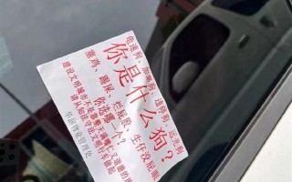 网友称停车5分钟被贴“违停狗”纸条 直呼：被罚200都没这么生气