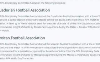 国际足联调查阿根廷队世界杯不当行为 和马丁内斯有关还是其他的事件引发网友猜测