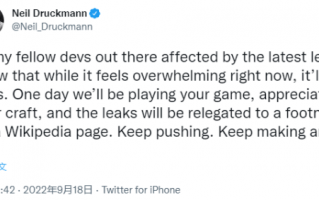 顽皮狗尼尔谈《GTA6》泄露：别怕泄露 开发者们！